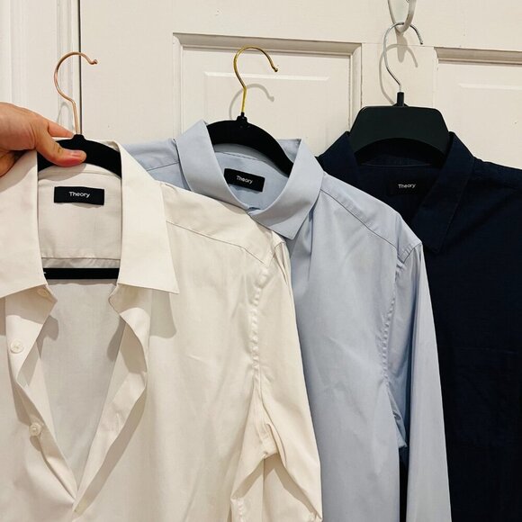 Lot of 3 Theory Dress Shirts Size Medium - Picture 1 of 16